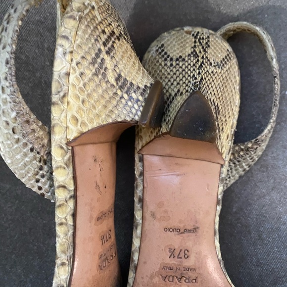 PRADA  gorgeous python sandal 37 1/2 - Picture 3 of 12